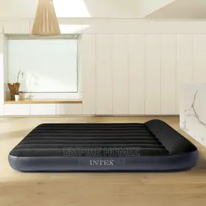 Inflatable Pillow Raised Mattress - Black