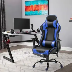 High Classic Gaming Chair With Footrest.