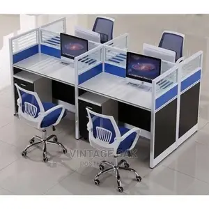 High Quality 4seaters Workstation Table With Storagecabinets