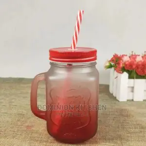 Smoothie Glass Bottle/Cup With Straw