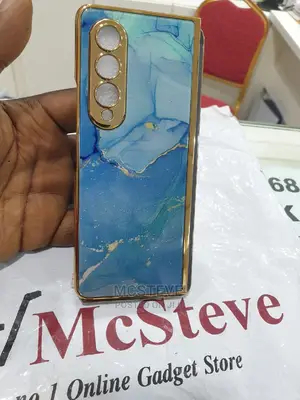 Ceramic Cover for Samsung Galaxy Z Fold 4 With Blue Design
