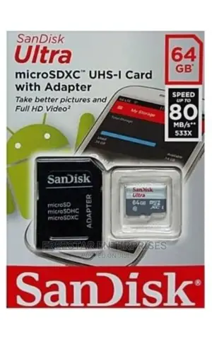 64GB Memory Card. Sandisk Micro SD Card.