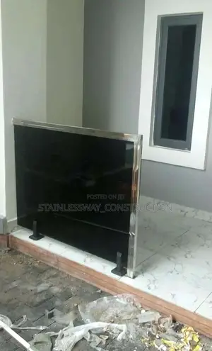 Dark Grey Frameless Glass