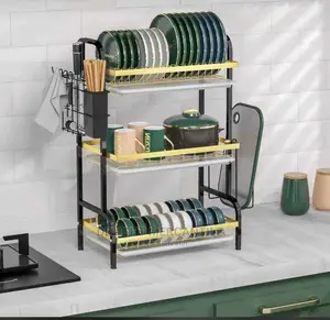 Multifunctional Dish Plate Rack 3 Layers