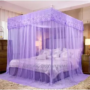 Luxury 4 Pole Mosquito Net - Purple
