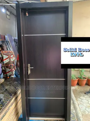 Complete HDF Door With Frame and Chrome Design