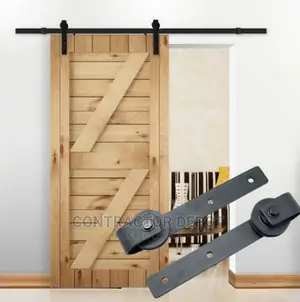 Amazon Basics Sliding Barn Door Hardware Kit, 6.6 Foot