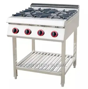 4 Burner Industrial Gas Cooker Without Oven