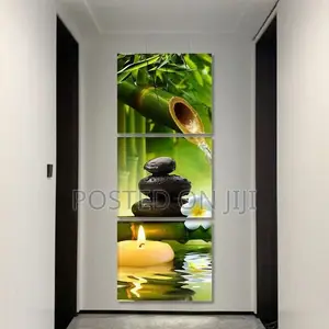 Natural Bamboo Waterfall Artwork