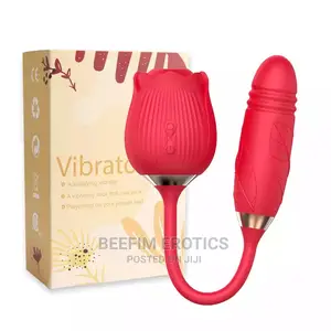 Rose Vibrator Sucker Vibrator With G-Spot Thrusting Dildo