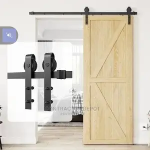 Sliding Barn Door Hardware Kit -Heavy Duty Sturdy,