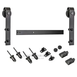 Double Door Sliding Barn Door Hardware Track Kit,