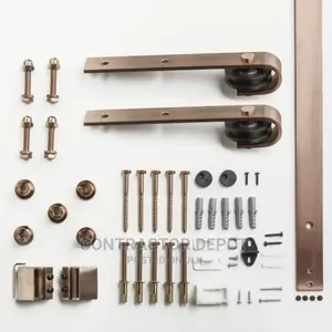 Homacer Black Non-Bypass Sliding Barn Door Hardware Kit