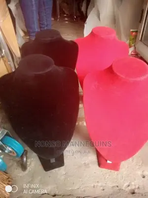 Velvet Red Black Colour Necklace Display Stand
