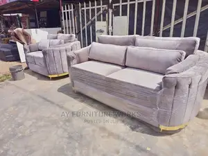 Quality 7 Seater Living Room Fabric Made Sofa Chair.