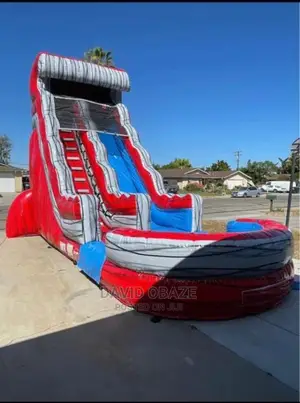 Slide And Pool Bouncy Mountain Castle