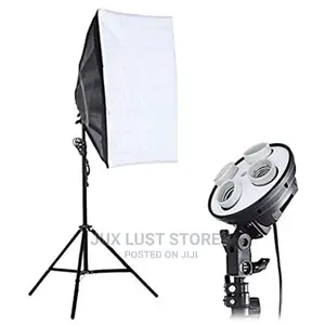 4bulb Soft Box Light With One Tripod Stand