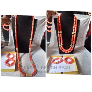 Coral Beaded Necklace for Couples