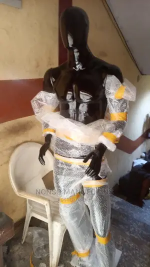 Glossy Black Huge Male Fibre Made In Nigeria Mannequin