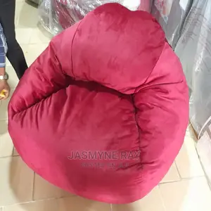 3.5ft Comfy Red Bean Bag Sofa