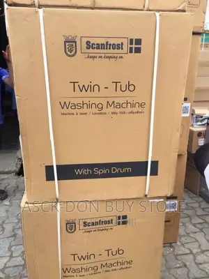 Scanfrost7kg Double Tube Washing Machine. Top Spin Power 100