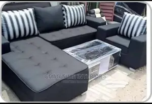 A Standard 7 Seater Sofa With Center Table