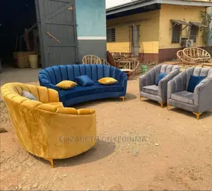 Quality 7 Seater Living Fabric Sofa Chair