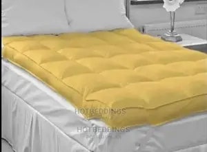 Yellow Fluffy Bed Topper