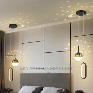 Star Moon Projection LED Pendant