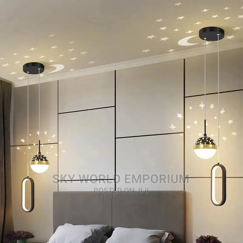 Star Moon Projection LED Pendant