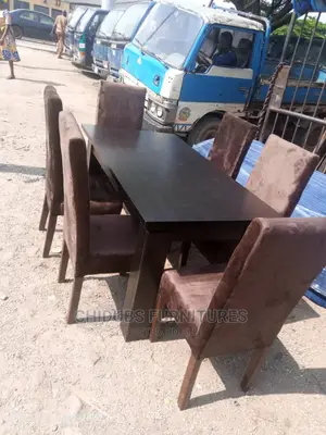 Wooden Dining Table With 6 Chairs