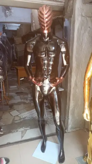 Black and Rose Gold Huge Male Fibre Mannequin