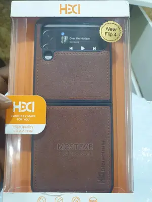 Samsung Galaxy Z Flip 4 Brown Leather Case Cover