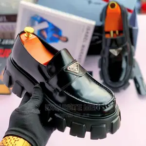 Italian Prada Loafers Men's Shoe