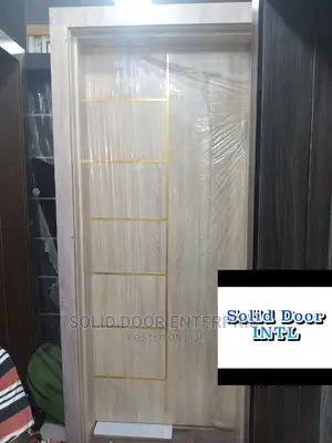Complete HDF Door With Gold Chrome Design Available Forsale