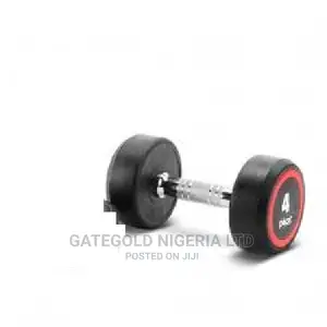 D2250.4pro Round Head Rubber Dumbbell 4kg [Pair]