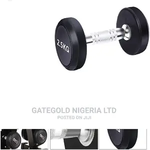 D2250.2.5 PRO Round Head Rubber Dumbbell 2.5kg [Pair]