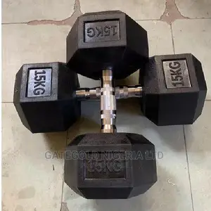 Pair of 15kg Hexagonal Dumbell