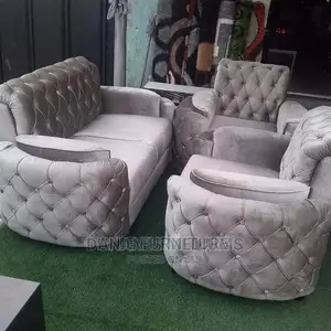 Modern 7 Seater Living Room Fabric Sofa Chair.