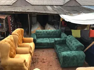 Quality 7 Seater Living Room Fabric Sofa Chair.