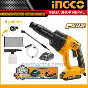 Ingco Battery Pressure Washer With Battery And Charger
