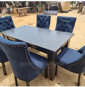 # 449# Quality Wood Dining Table With 6 Chairs