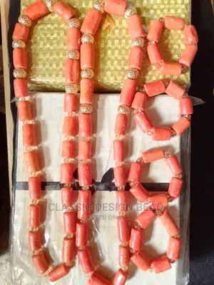 Coral Beaded Necklace for Children