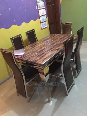 New Imported Marble Top Dining Tables With 6 Chairs