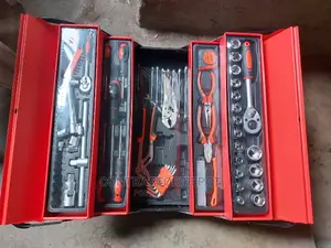 Folding Metal Tool Box With 85 Tool Box