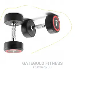 D2250.7.5 PRO Round Head Rubber Dumbbell 7.5kg [Pair]