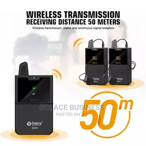 Debra DV02 UHF Wireless Microphone for Interview, Recording