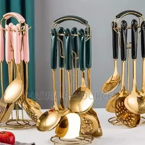Gold Plated Stainless Steel Cooking Spoons