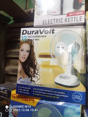 Table Top Duravolt Rechargeable Fan
