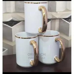 1pc Mug White and Gold
